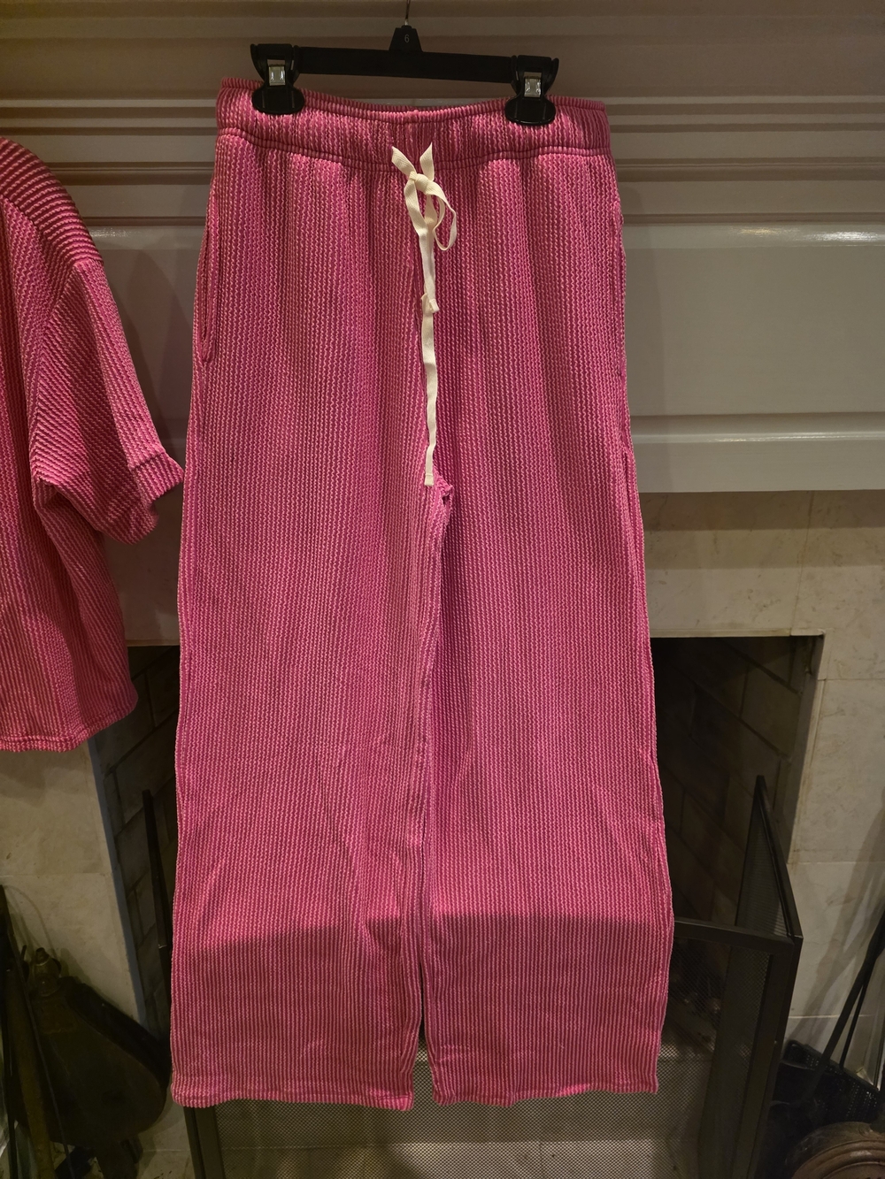 Zenana Outfitters Pink Wide-Leg Lounge Set - Picture 3 of 5
